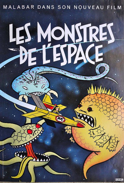 Affiche du film et affichette distribué au Festival de la BD d'Angoulême 1986. Dessinateur F. Avril
